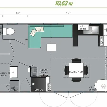 Mobil-home Spacieuse Avec Terrasse A - Api-1-52-422 Kemping *